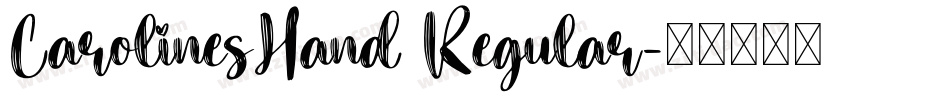 CarolinesHand Regular字体转换